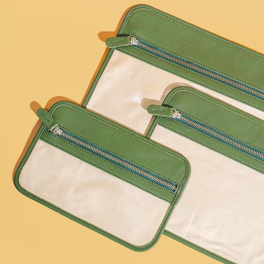 3 Piece Leather Organizer Set