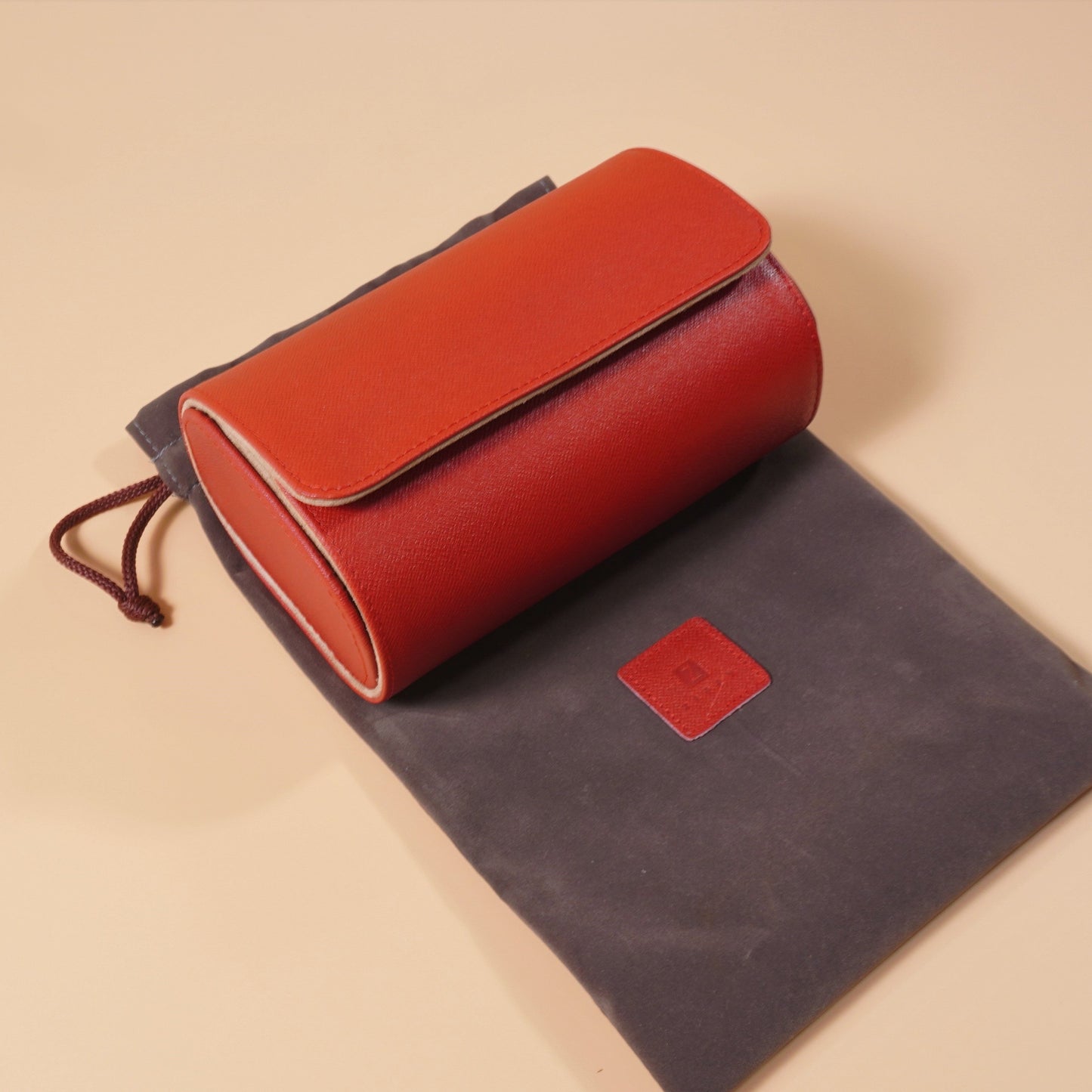 Italian Saffiano Leather Watch Roll