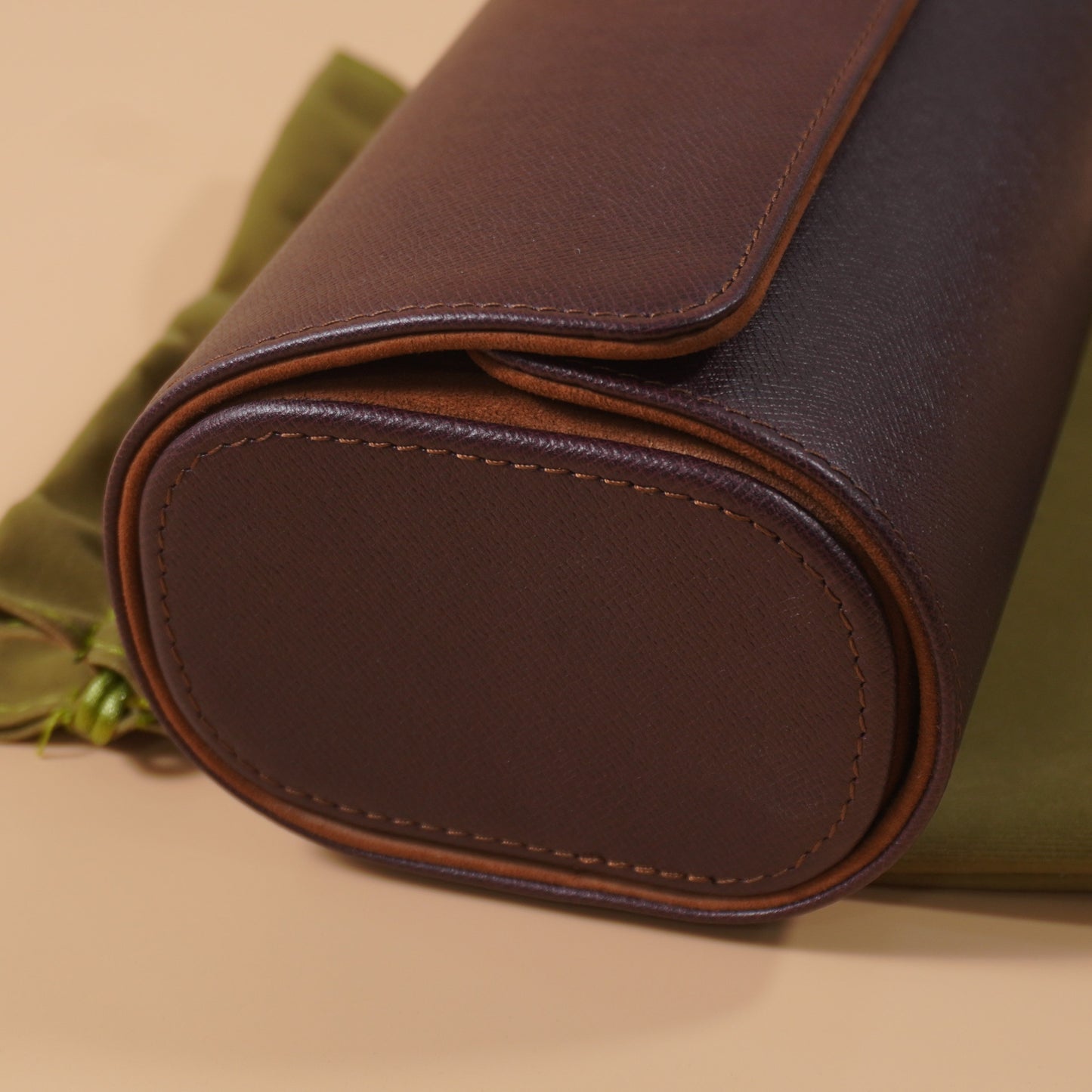 Italian Saffiano Leather Watch Roll