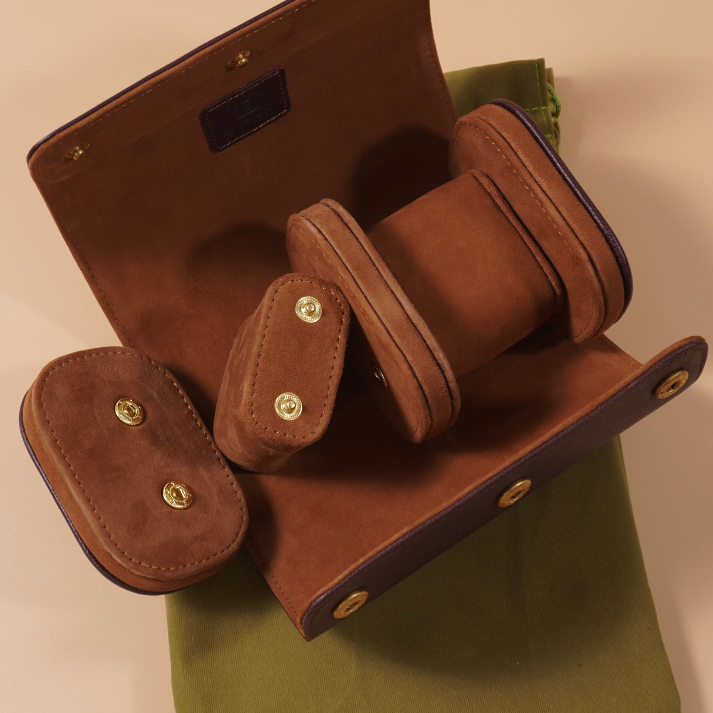 Italian Saffiano Leather Watch Roll
